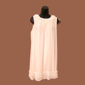 Worthington Sheer White Opaque Dress Size 14
